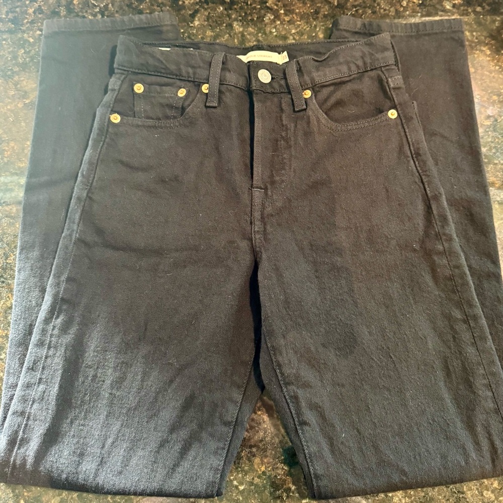 Levi's Premium Wedgie Straight Black Women's Jeans